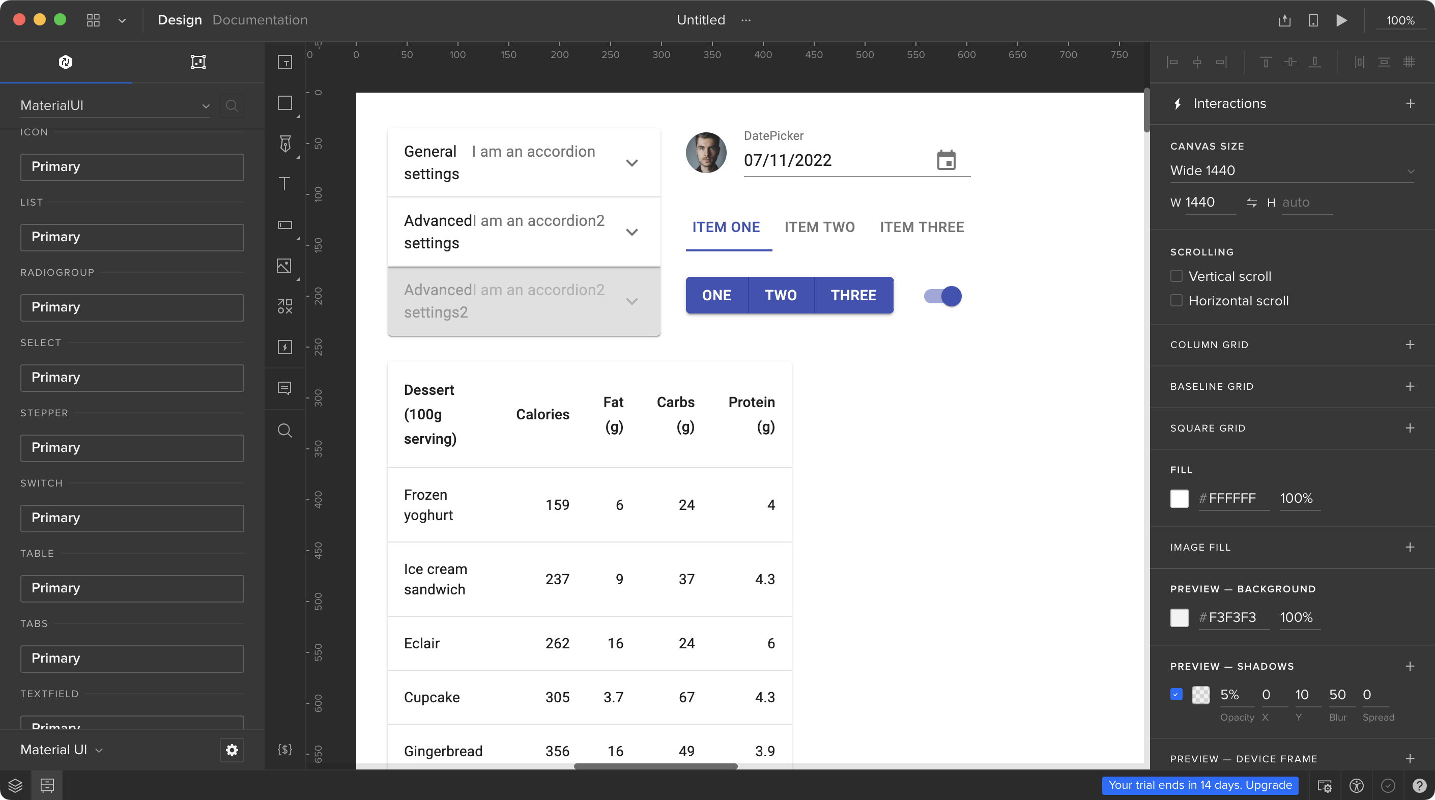 Screenshot of UXPin